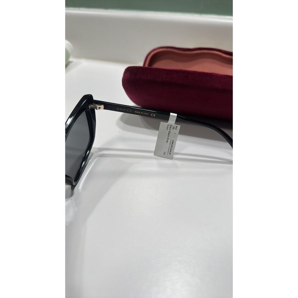Gucci Rectangle Cat Eye Sunglasses Black - Picture 7 of 10